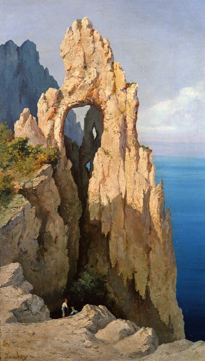 Felsen bei Capri von Eugene Isabey